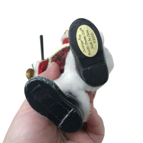 Smiling SNOWMAN with Broom and Bell CHRISTMAS Decor Holidays Xmas - Picture 9 of 9